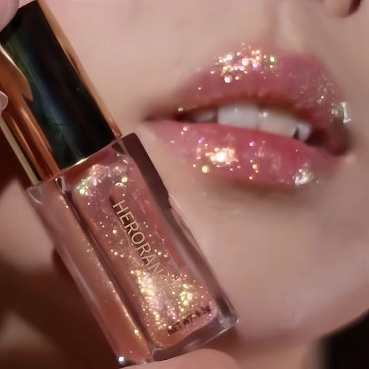 Star Shine Glitter Lip Gloss Shimmer Fine Glitter Long Lasting Moisturizing Non Sticky Glossy Lip Makeup