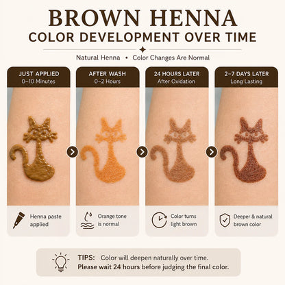 GOLECHA Brown Henna Freckle Tattoo Paste 30G Natural Body Paint Cone for Faux Freckles Temporary Tattoo Skin Tint Mehndi Art