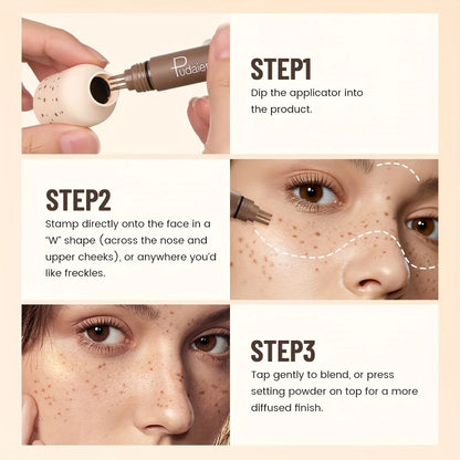 Freckle Stamp Makeup Pen Waterproof, Natural Look Dot Freckles, Long Lasting, Sweatproof, Beginner Friendly