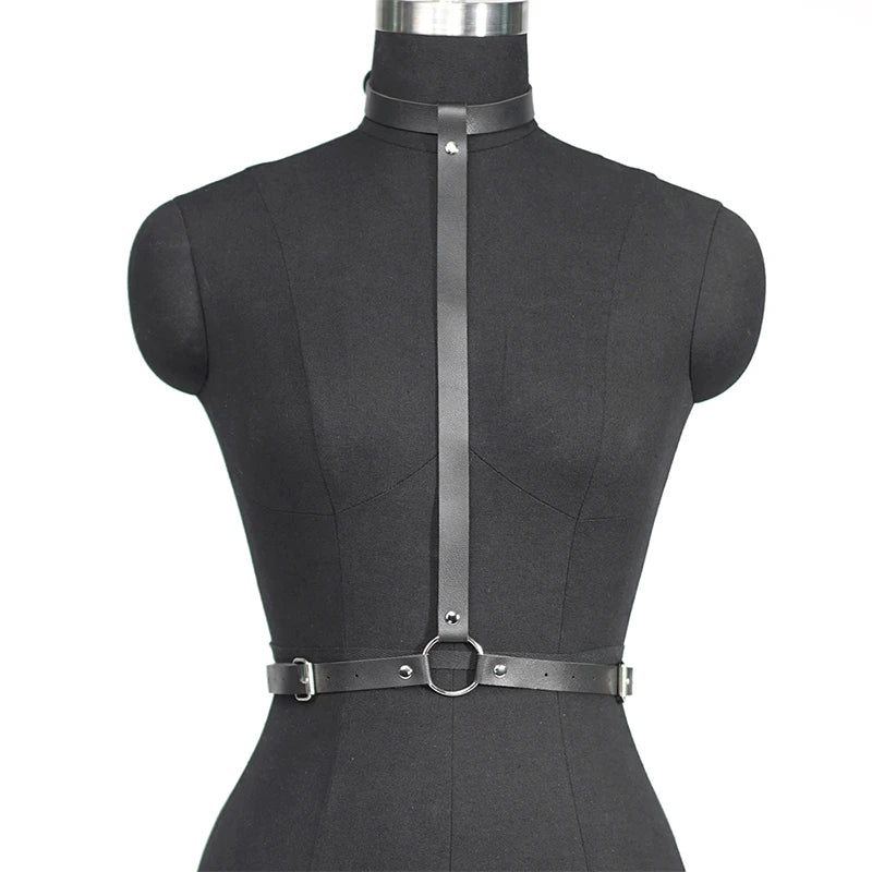 PU Leather Harness Garters Sexy Lingerie Women Bdsm Bondage Body Belt Harajuku Gothic Clothes Erotic Corset Harness Belts