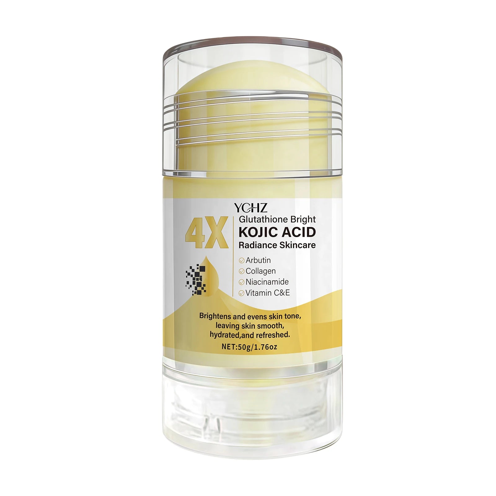 Kojic Acid Cream Stick, Evens Out Skin Tone, Eliminates Dark Spots and Dullness - Non-Greasy, Suitable for Both Men and Women - Whitening and Moisturizing Cream, for Day and Night Use - 50G