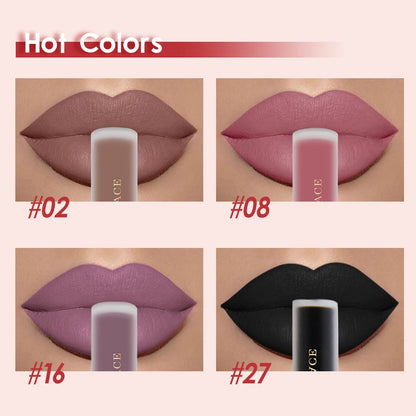 Matte Liquid Lipstick Waterproof Long Lasting Lip Gloss Tint Sexy Red Nude Purple Metallic Lipsticks Makeup Cosmetics