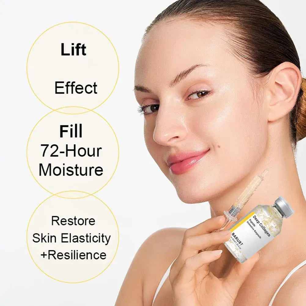 Korean Silk Collagen Essence Serum Deep Peptide Intensive Revitalizing Face Cream Anti-Wrinkle Firming Lifting Skin Care 40Ml