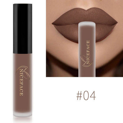 Matte Liquid Lipstick Waterproof Long Lasting Lip Gloss Tint Sexy Red Nude Purple Metallic Lipsticks Makeup Cosmetics
