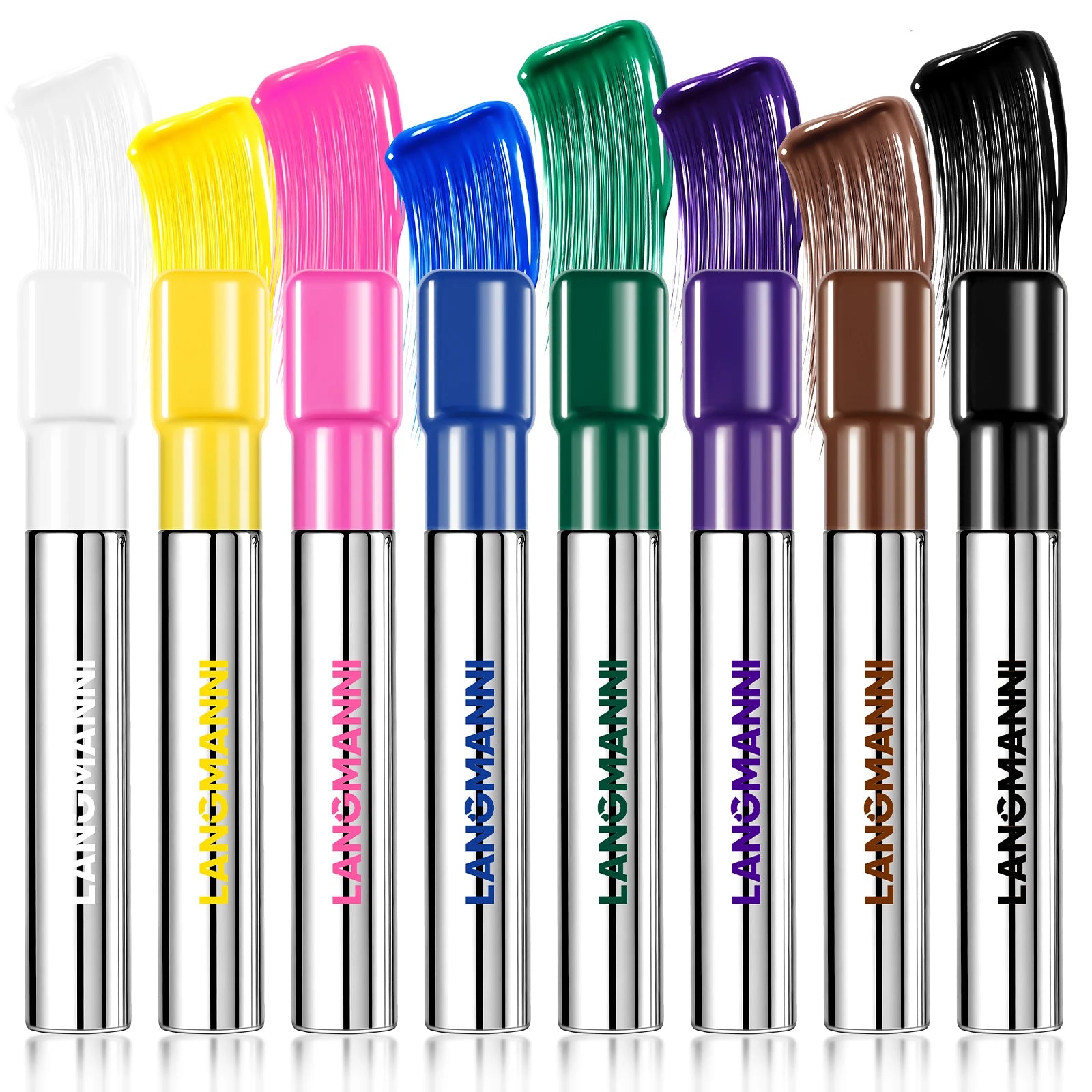 Silk Fiber Matte Blue Mascara Colorful Big Brush Lengthen Eyelashes Waterproof Lasting Fast Dry Greenpink Curling Mascara Makeup