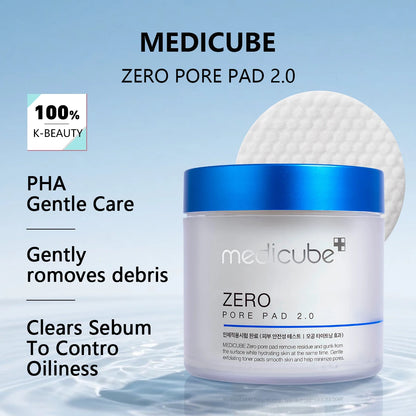 ZERO PORE PAD 2.0,Pre-Soaked Dual-Texture Cotton,Moisturizing & Calming Formula,Korean Skincare,K-Beauty,Korean Makeup