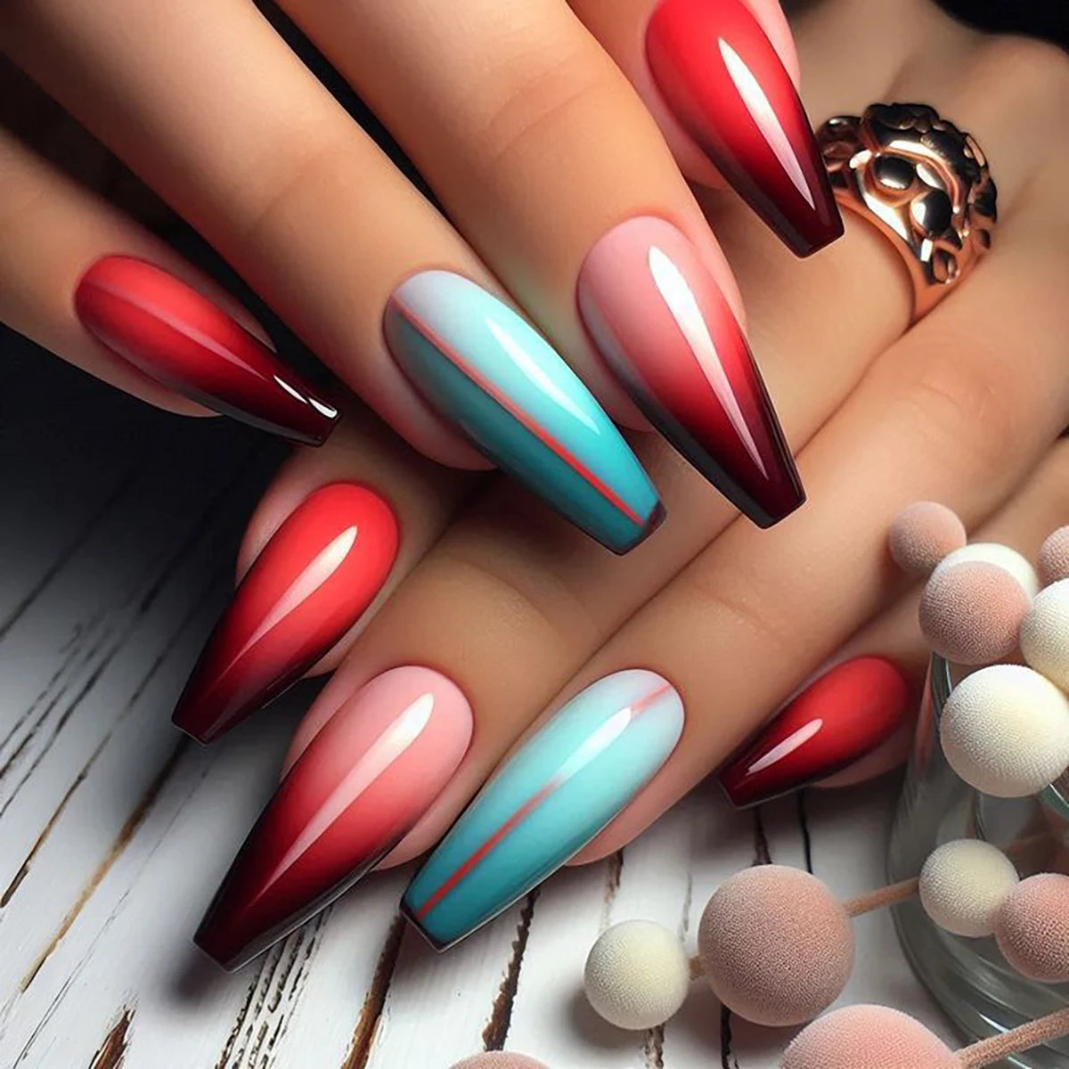 Transform Your Nails with 24Pcs Extra Long Stiletto French Style Modern Classic Simple BLACK Solid Color Full Cover Fake Nail Ki