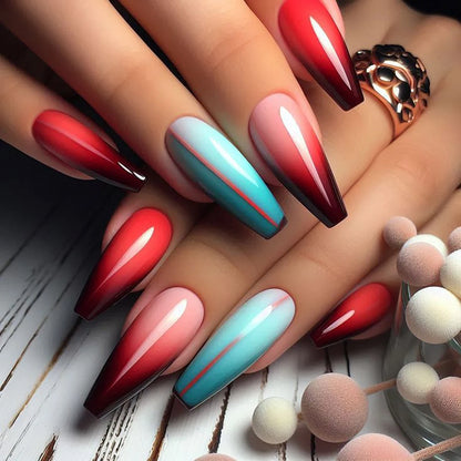 Transform Your Nails with 24Pcs Extra Long Stiletto French Style Modern Classic Simple BLACK Solid Color Full Cover Fake Nail Ki