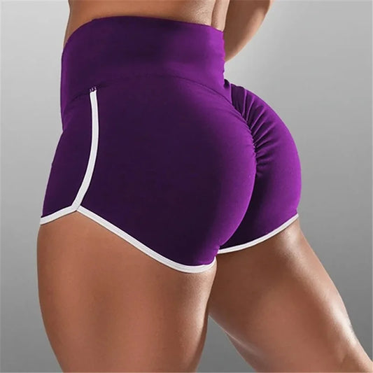 High Waist Sexy Women'S Sports Shorts Athletic Gym Workout Fitness Yoga Leggings Briefs Solid Breathable Short Pants Female