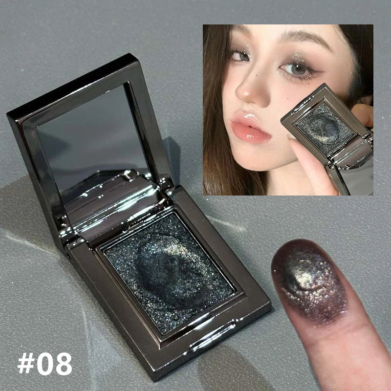Chameleon Dark Green Eyeshadow Palette Fine Easy-To-Apply Sparkling Pearlescent Mashed Potato Eye Shadow Brightening Makeup