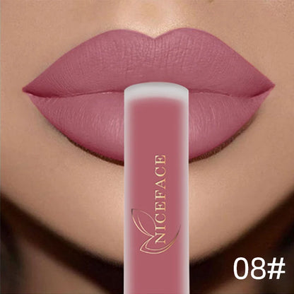 Matte Liquid Lipstick Waterproof Long Lasting Lip Gloss Tint Sexy Red Nude Purple Metallic Lipsticks Makeup Cosmetics
