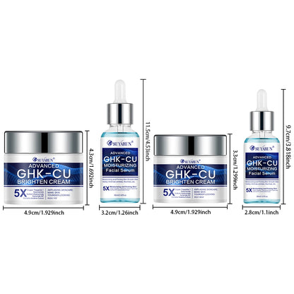 SUYARUN GHK-CU Cream & Serum - Anti-Aging Facial Moisturizer, Firming and Moisturizing for All Skin Types, Suitable for Women.