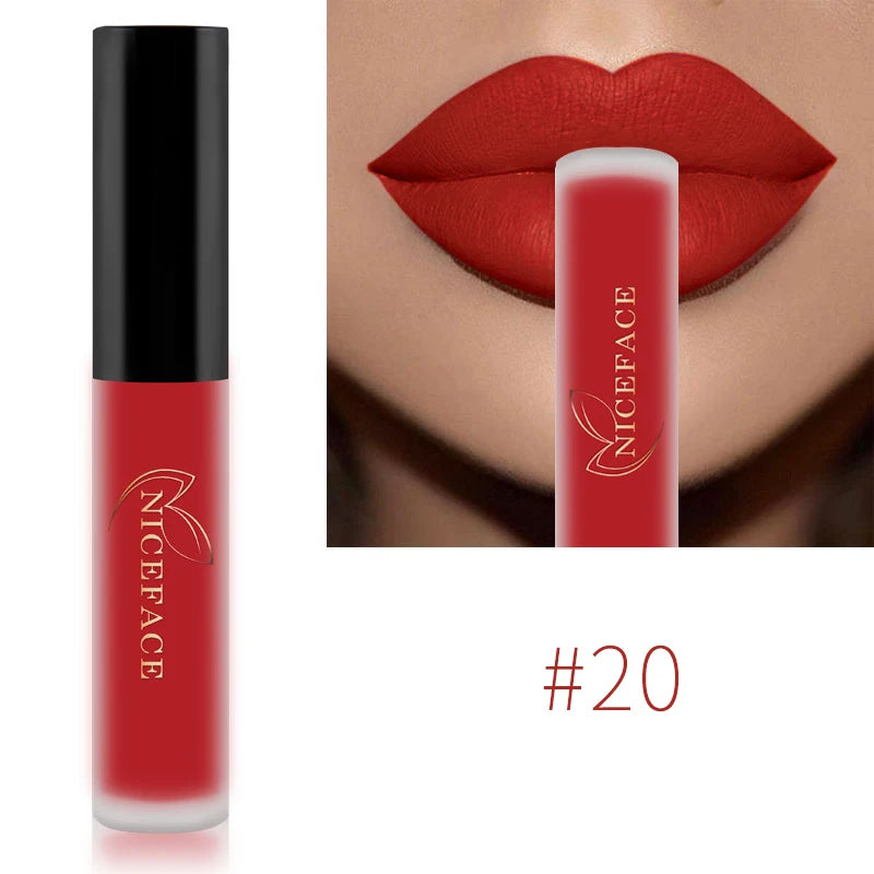 Matte Liquid Lipstick Waterproof Long Lasting Lip Gloss Tint Sexy Red Nude Purple Metallic Lipsticks Makeup Cosmetics