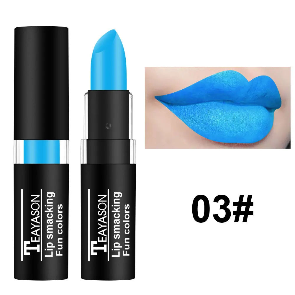 Matte Lipsticks 12 Colors Waterproof Long Lasting Lip Stain Non-Stick Cup Sexy Red Black Lipstick Pigment Lip Cosmetics