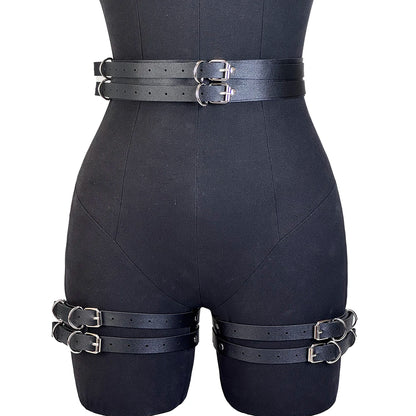 Sexy Leg Garter Belt PU Leather Harness Women Gothic Lingerie Bondage Belt Stocking Suspenders Leg Thigh Harness Belt