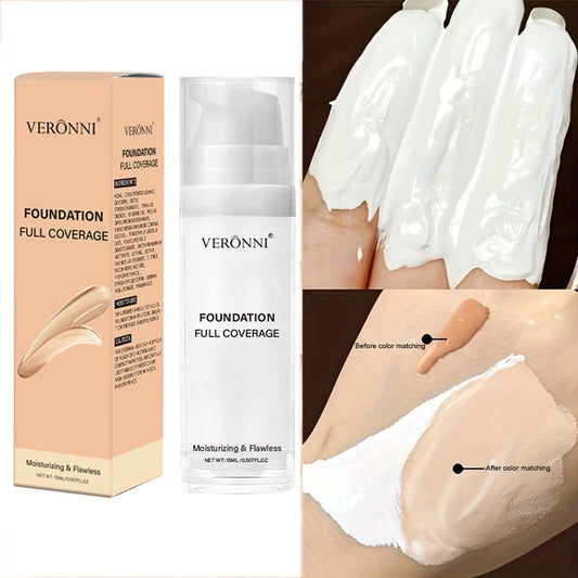White Liquid Foundation, Full Coverage Heavy Duty Coverage, Creamy Liquid Formula for Goth Makeup, Cosplay, LongLasting Matte