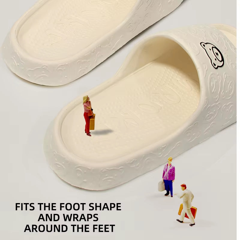 Summer Home Use EVA Slippers for Women Cute Cartoon Design Indoor Comfortable Slip-On Shoes