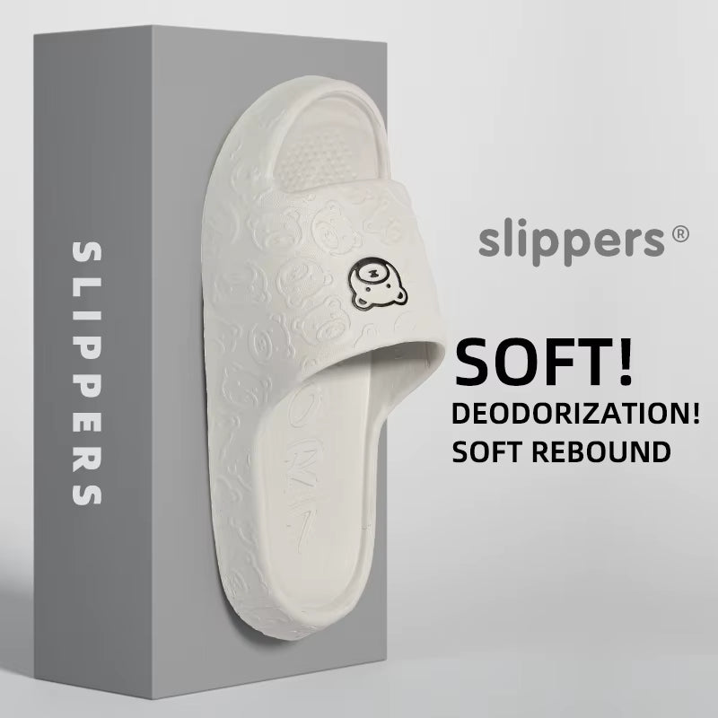 Summer Home Use EVA Slippers for Women Cute Cartoon Design Indoor Comfortable Slip-On Shoes