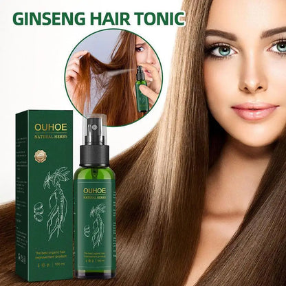 100Ml Ginseng Hair Serum for Men Women Nourishes Scalp Strengthen Root Repair Damaged Hair Herbal Hair Care Spray