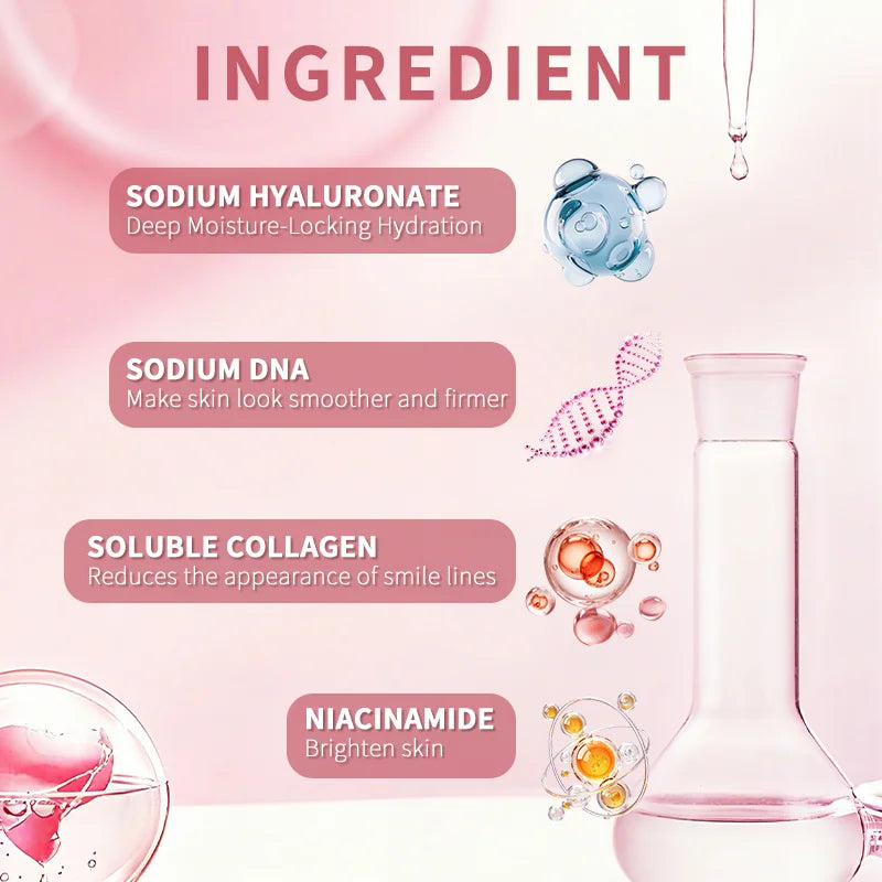 PDRN Pink Under-Eye Mask for Dark Circle and Puffiness Slip-Resistant Eye Patches with Collagen Leave Skin Looking Youthful.