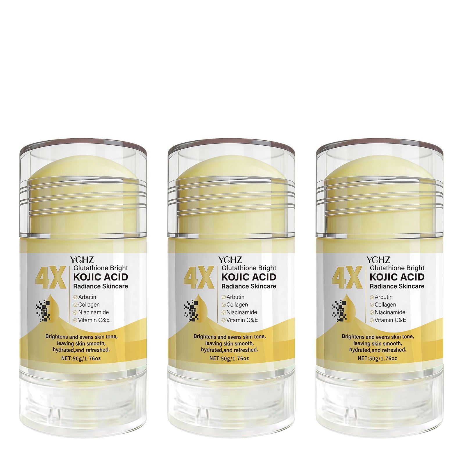 Kojic Acid Cream Stick, Evens Out Skin Tone, Eliminates Dark Spots and Dullness - Non-Greasy, Suitable for Both Men and Women - Whitening and Moisturizing Cream, for Day and Night Use - 50G