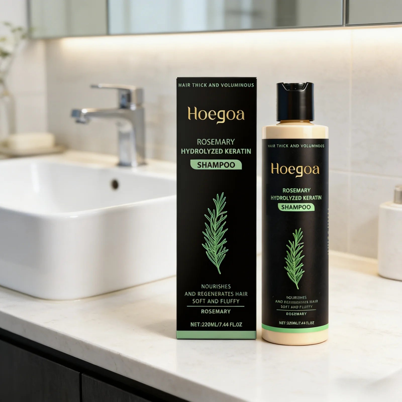 Rosemary Hydrolyzed Keratin Shampoo Strengthening Hair Cleaning Lightweight Hair Loss Treatment Hair Regrowth Shampoo